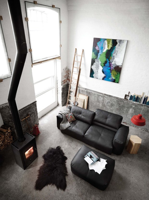 Фотография: Гостиная в стиле Лофт, Современный, Декор интерьера, Дом, BoConcept, Мебель и свет, Индустрия, События, Тема месяца – фото на INMYROOM