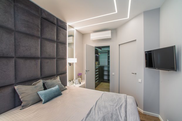 Фотография: Спальня в стиле Минимализм, Квартира, Проект недели, Москва, Монолитный дом, 3 комнаты, 60-90 метров, Сергей Саргин, ЖК «Двинцев 14» – фото на INMYROOM