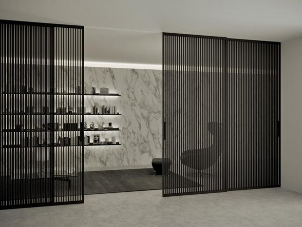 Фотография: Кабинет в стиле Минимализм, Гид, Зонирование, UNION, раздвижные перегородки, зонирование с помощью перегородок – фото на INMYROOM