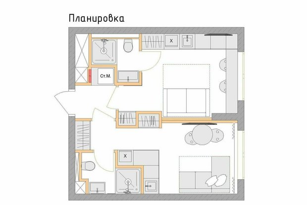 Фотография:  в стиле , Кухня и столовая, Малогабаритная квартира, Советы – фото на INMYROOM