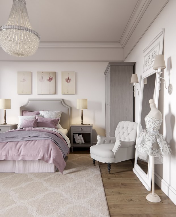 Дизайн: Светлана Чепикова, спальня в классическом стиле 