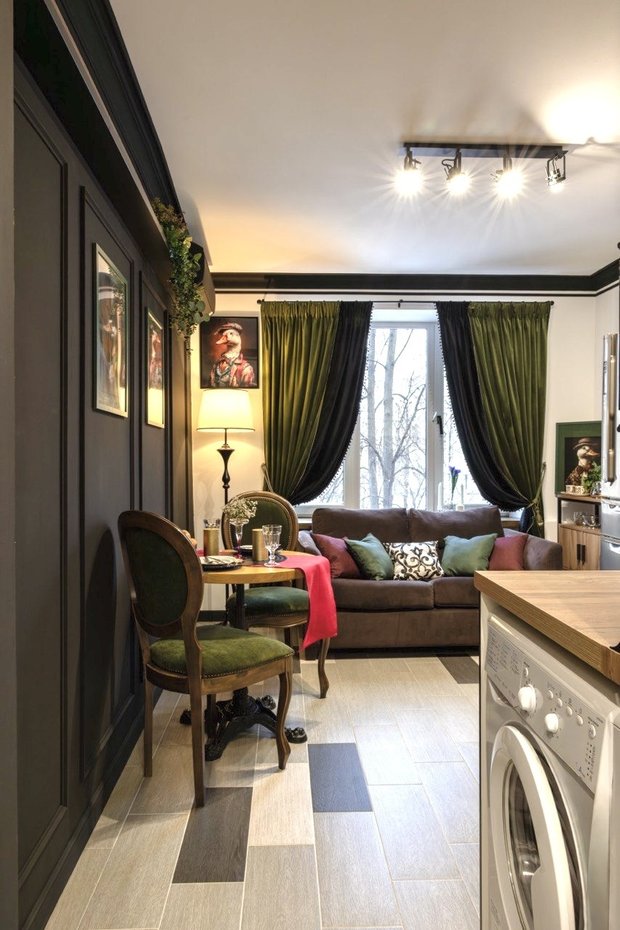 Фотография:  в стиле , Квартира, Москва, Ремонт на практике, Хрущевка, Кирпичный дом, 1 комната, до 40 метров – фото на INMYROOM