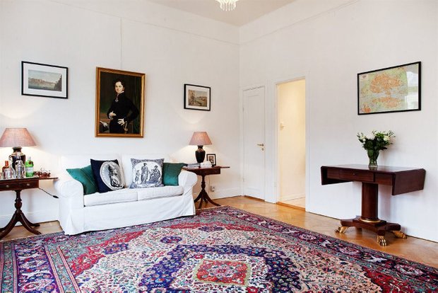 Фотография: Гостиная в стиле Скандинавский, Классический, Малогабаритная квартира, Квартира, Дома и квартиры, Стокгольм – фото на INMYROOM