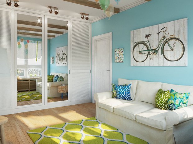 Фотография: Гостиная в стиле Скандинавский, Детская, Спальня, Прованс и Кантри, Лофт, Современный, Квартира, Советы, Минимализм, до 40 метров – фото на INMYROOM