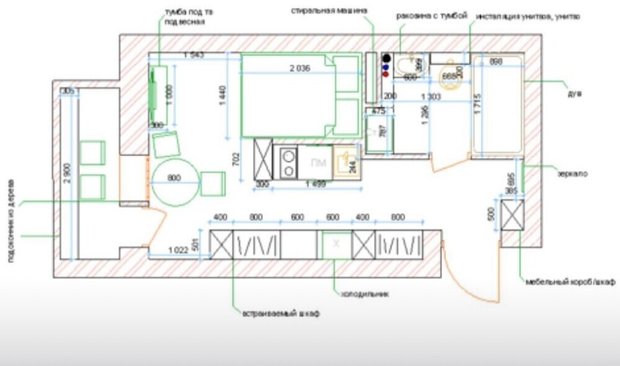 Фотография:  в стиле , Современный, Малогабаритная квартира, Квартира, Студия, Проект дня, до 40 метров, Тверь, Мария Дементьева – фото на INMYROOM