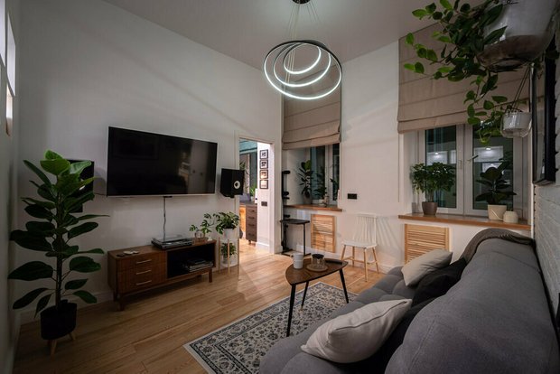 Бюджетное преображение гостиной 12 м² (фото до и после) — INMYROOM
