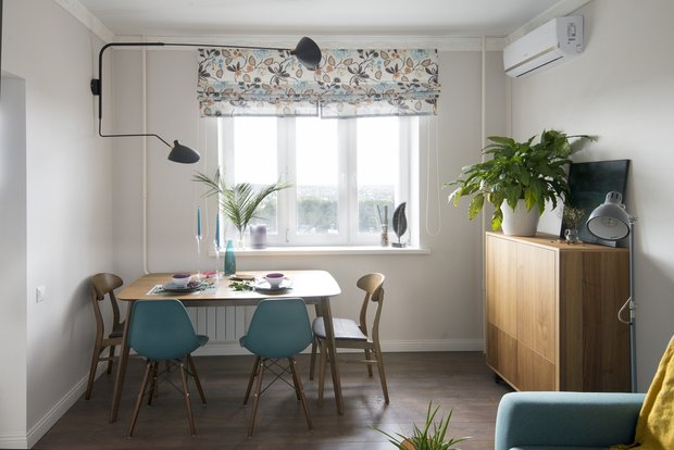 Фотография: Кухня и столовая в стиле Скандинавский, Квартира, Проект недели, ИКЕА, Подмосковье, Московская область, 2 комнаты, 40-60 метров, Монолитно-кирпичный, Анна Морозова, ЖК «Европейский» – фото на INMYROOM