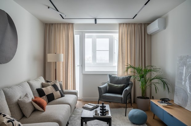 Фотография:  в стиле , Квартира, Переделка, дизайн трешки в панельном доме, 3 комнаты, 60-90 метров, ремонт панельки – фото на INMYROOM