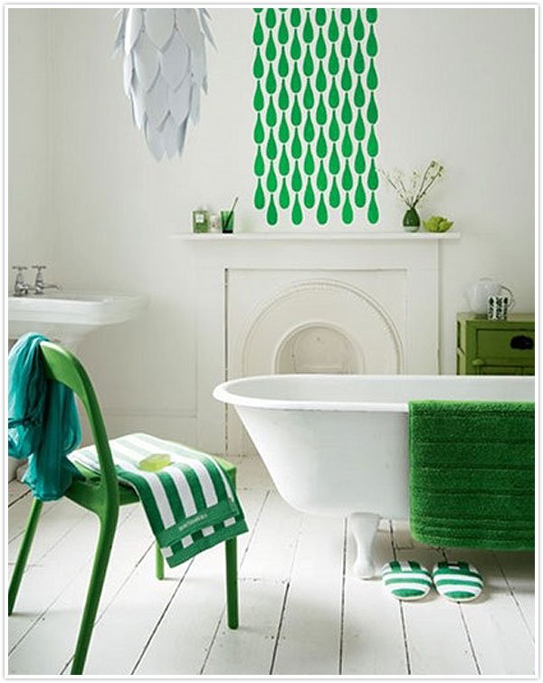 Фотография: Ванная в стиле Скандинавский, Современный, Эклектика, Декор интерьера, Дизайн интерьера, Цвет в интерьере – фото на INMYROOM