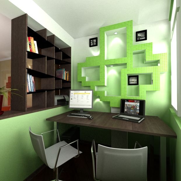 Фотография: Кабинет в стиле Скандинавский, Балкон, Квартира, Планировки, Перепланировка, Переделка – фото на INMYROOM