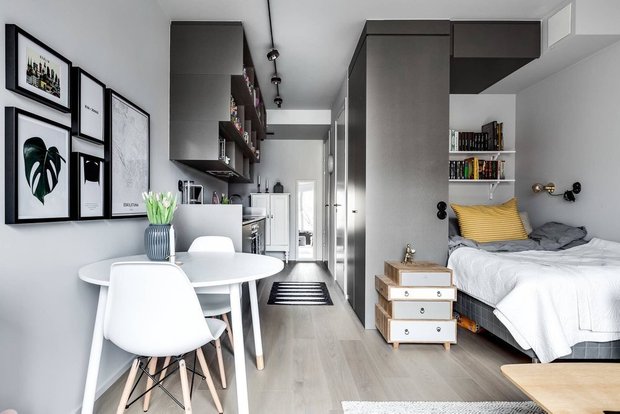 Фотография:  в стиле , Малогабаритная квартира – фото на INMYROOM