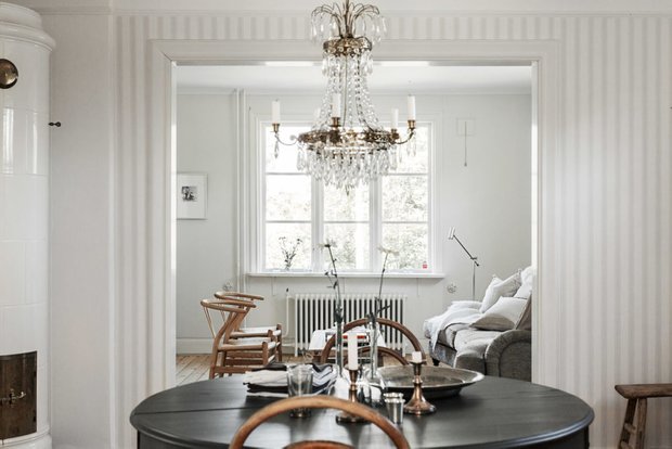 Фотография: Гостиная в стиле Прованс и Кантри, Скандинавский, Декор и DIY, Дом, Швеция, Декор дома, Белый, Стокгольм, Серый, уютный минимализм – фото на INMYROOM