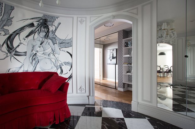 Фотография: Гостиная в стиле Классический, Современный, Эклектика, Квартира, Украина, Проект недели, Фьюжн, Киев, Лидия Пфайфер, Ольга Фрадина – фото на INMYROOM