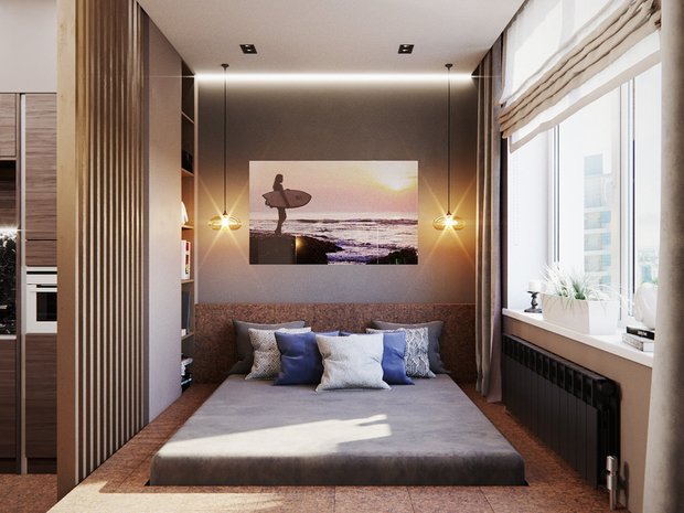 Фотография: Спальня в стиле Современный, Малогабаритная квартира, Гид, Диана Мальцева, спальня вместо кухни, идеи для малогабаритки, спальня в нише, спальня за стеклянной перегодкой, Евгения Матвеенко, Татьяна Шишкина, Антонина Синчугова, Анна Моджаро, Юлия Шмидт, Александра Таранова, Ира Носова – фото на INMYROOM