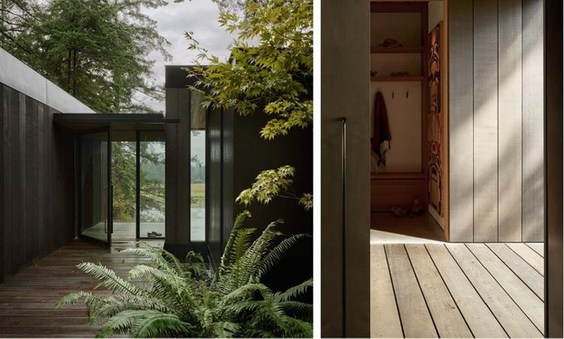 Фотография:  в стиле , Современный, Дом, Минимализм, Бежевый, Серый, Дом и дача – фото на INMYROOM