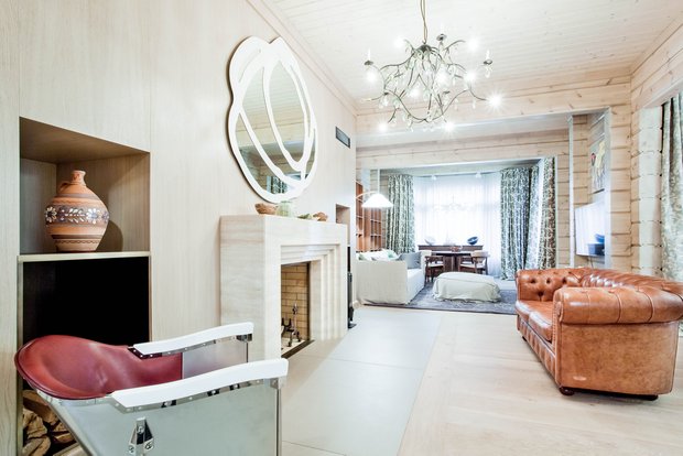 Фотография: Гостиная в стиле Эклектика, Дом, Проект недели, Вадим Кондрашев, Комарово – фото на INMYROOM