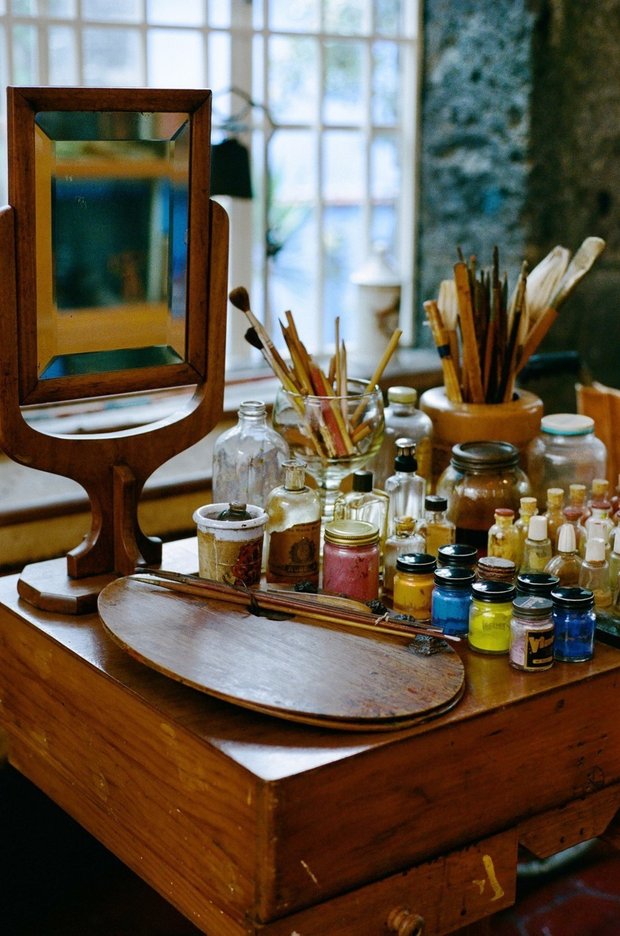 Фотография: Кабинет в стиле Прованс и Кантри, Декор и DIY, Дом, Голубой, Мексика, Дом и дача, Мехико, Фрида Кало – фото на INMYROOM