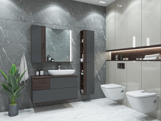 Фотография: Ванная в стиле Современный, Минимализм, Декор и DIY, Aquaton – фото на INMYROOM