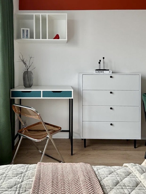 Фотография:  в стиле , Малогабаритная квартира, Квартира, Студия, Советы, Москва, до 40 метров, малогабаритки, идеи для студии, дизайн студии, Ирина Куликова, Олеся Ивашкина, студия дизайн, фото интерьера, ЖК «Кавказский бульвар», Сэлмэг Семенова – фото на INMYROOM