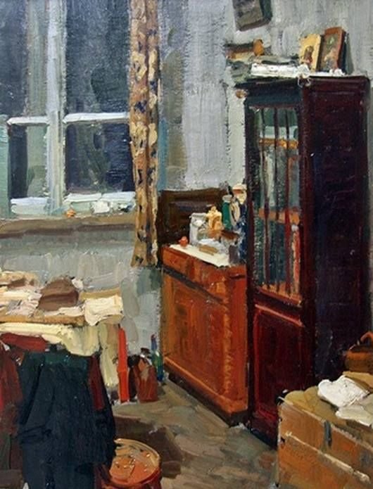 Кугач Юрий Петрович (Россия, 1918) «Угол мастерской художника» 1956