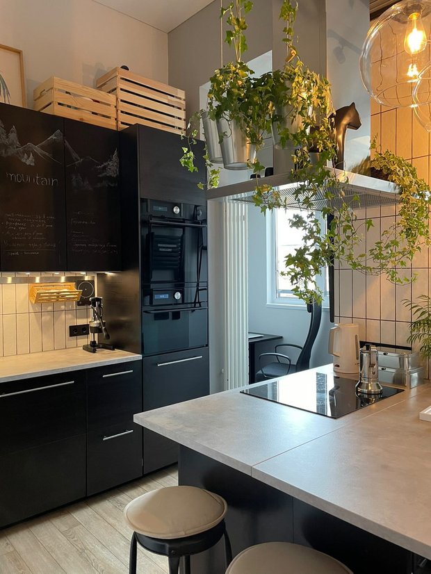 Фото: Кухня и столовая в стиле Лофт, Скандинавский, Модерн, Ремонт на практике — фото на INMYROOM