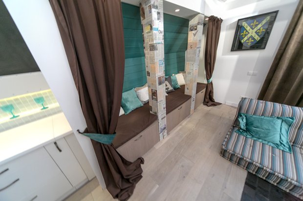 Фотография: Гостиная в стиле Современный, Интерьер комнат, Дача, Дачный ответ, Мансарда – фото на INMYROOM