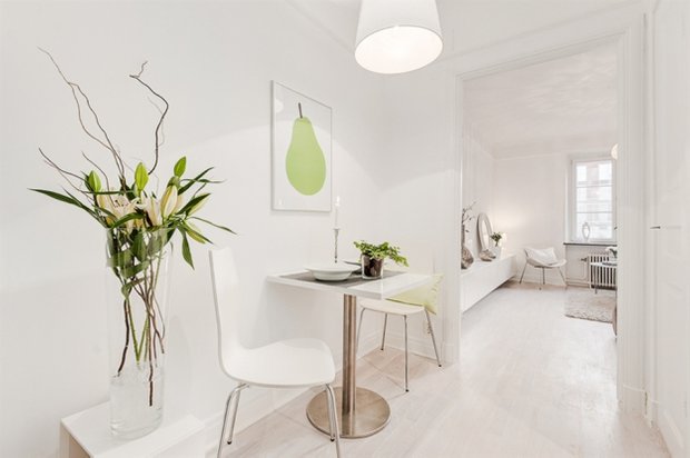 Фотография: Кухня и столовая в стиле Скандинавский, Малогабаритная квартира, Квартира, Дома и квартиры, Стокгольм – фото на INMYROOM