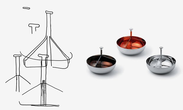 Скетч и дизайн – Пьер Шарпен для Alessi, 2007 год
