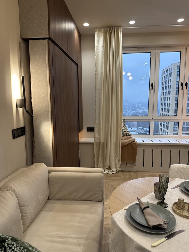 Фотография:  в стиле , Современный, Малогабаритная квартира, Квартира, Студия, Проект дня, Москва, до 40 метров, Галина Овчинникова – фото на INMYROOM