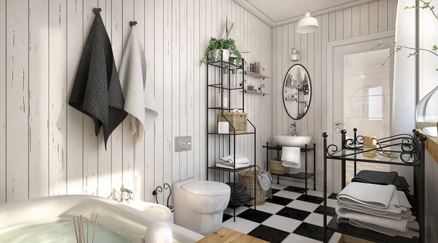 Фотография: Ванная в стиле Скандинавский, Ariston, Советы, Дача – фото на INMYROOM