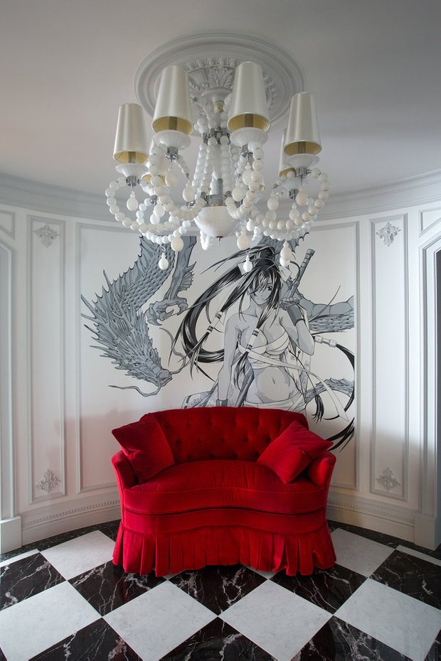 Фотография: Гостиная в стиле Классический, Современный, Эклектика, Квартира, Украина, Проект недели, Фьюжн, Киев, Лидия Пфайфер, Ольга Фрадина – фото на INMYROOM