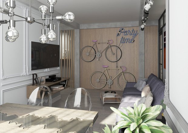 Фотография: Гостиная в стиле Современный, Советы, идеи хранения велосипеда в квартире, как хранить велосипед в квартире, EEDS, Le Atelier, EEDS DESIGN, Ольга Солнышкова, Виктория Мирзоева, Нина Прудникова, Мария Фадеева, Надя Кармин, Роман Сафонов, Яна Ухова, INT2_Architecture, Zzburo, АртЭрия, Мастерская Нины Прудниковой, А3company, A&О Interior Design, велосипед – фото на INMYROOM