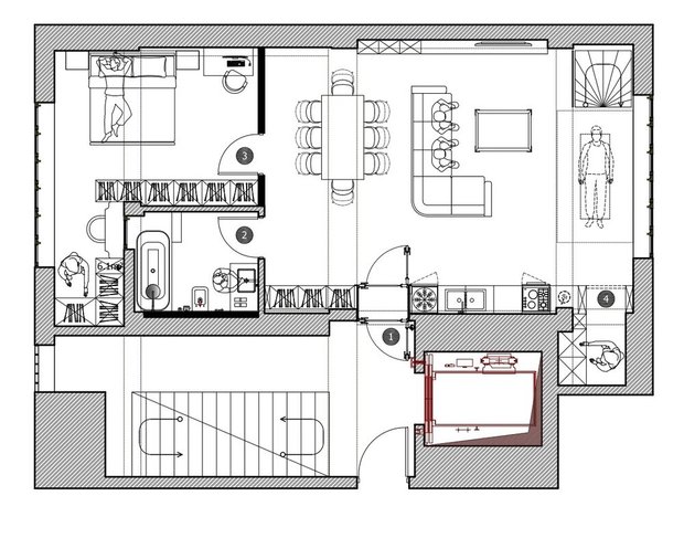 Фото: в стиле, Модерн, Квартира, Практичный ремонт, 4 и более, Более 90 метров, Индивидуальный проект, Баку, Азербайджан – фото на INMYROOM