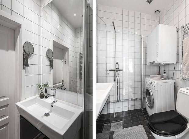 Фотография:  в стиле , Скандинавский, Современный, Декор и DIY, Квартира, Студия, Белый, Минимализм, Черный, до 40 метров – фото на INMYROOM