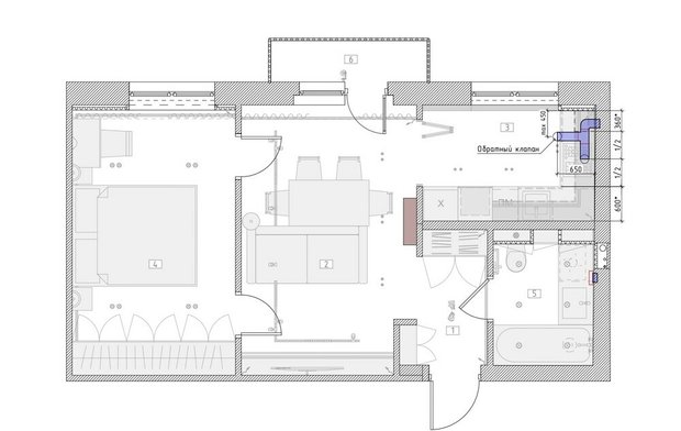 Фотография: в стиле, Проект недели, 2 комнаты, 40-60 метров – фото на INMYROOM