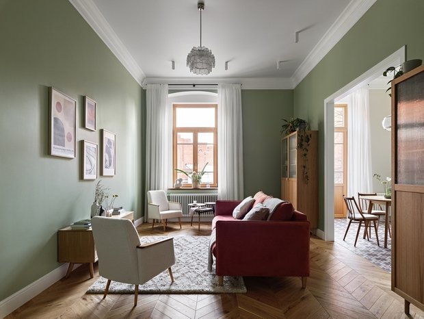 Фотография: Гостиная в стиле Скандинавский, Современный, Квартира, Советы, Кирпичный дом, Анастасия Заркуа, Винтажный – фото на INMYROOM