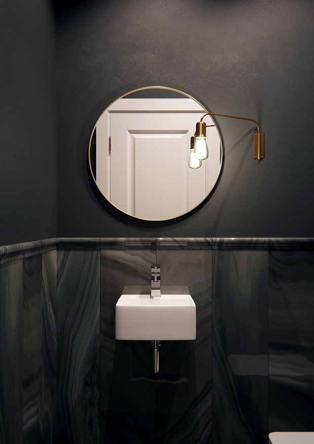 Фотография: Ванная в стиле Минимализм, Современный, Эклектика, Квартира, Проект недели, Московская область, 2 комнаты, 60-90 метров, Монолитно-кирпичный, Павел Науменко – фото на INMYROOM