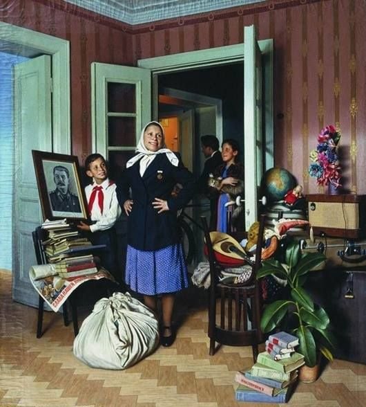 Лактионов Александр Иванович (Россия, 1910 - 1972) «Переезд на новую квартиру» 1952