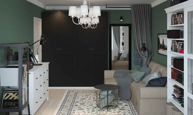 Фотография:  в стиле , Квартира, Перепланировка, мебель ИКЕА – фото на INMYROOM
