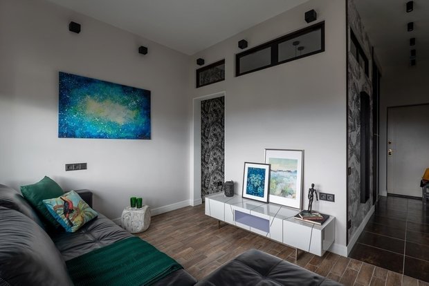 Фотография: Гостиная в стиле Современный, Малогабаритная квартира, Квартира, Студия, Советы, 1 комната – фото на INMYROOM