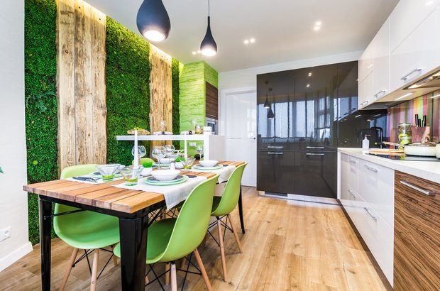 Фотография:  в стиле , Кухня и столовая, Советы, яркая кухня – фото на INMYROOM