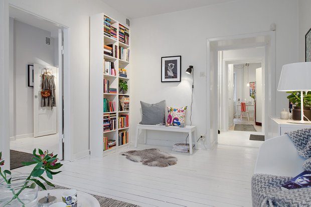 Фотография: Гостиная в стиле Скандинавский, Малогабаритная квартира, Квартира, Швеция, Дома и квартиры, Гетеборг – фото на INMYROOM