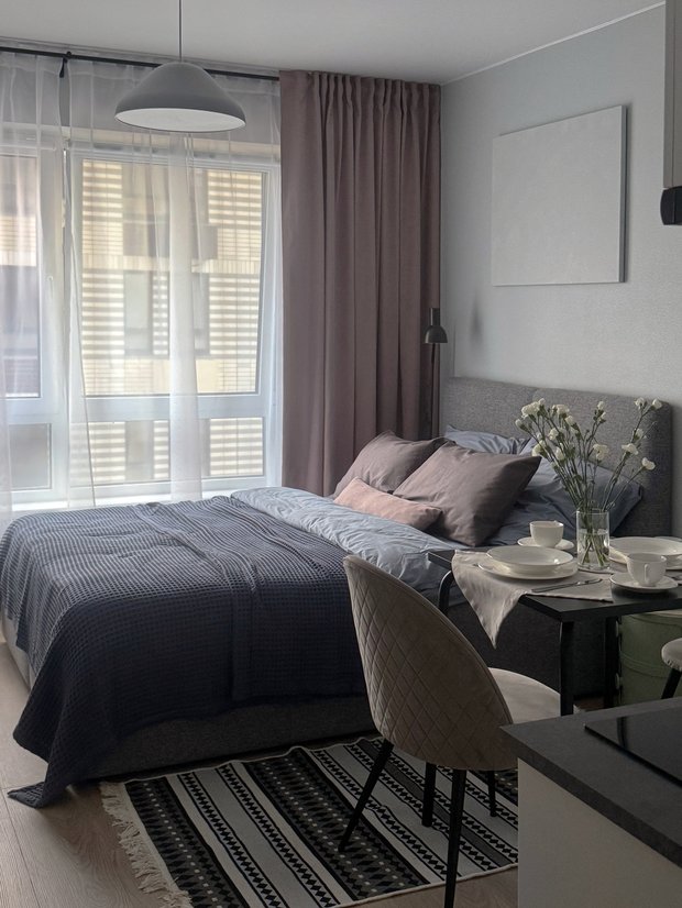 Фотография:  в стиле , Малогабаритная квартира, Квартира, Студия, Переделка, Московская область, до 40 метров, минимализм с элементами современного дизайна, Юлия Саргсян – фото на INMYROOM