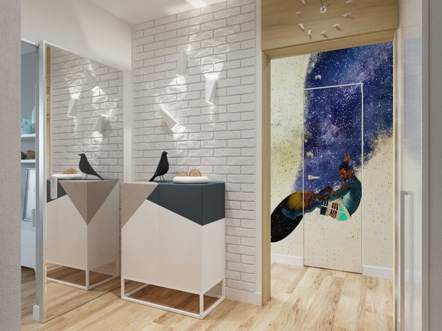 Фотография: Прихожая в стиле Современный, Квартира, Проект недели, Эко, Красногорск, Панельный дом, 2 комнаты, 60-90 метров, Татьяна Крыгина, КПД-4570 – фото на INMYROOM