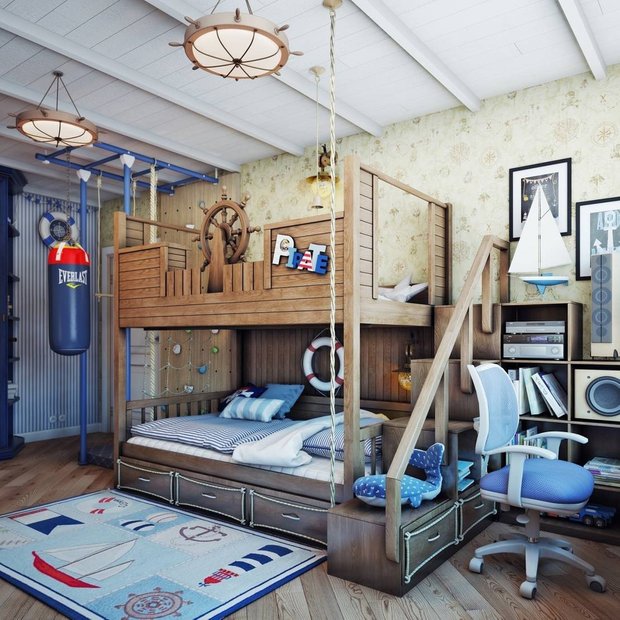 Фотография:  в стиле , Детская, Интерьер комнат – фото на INMYROOM