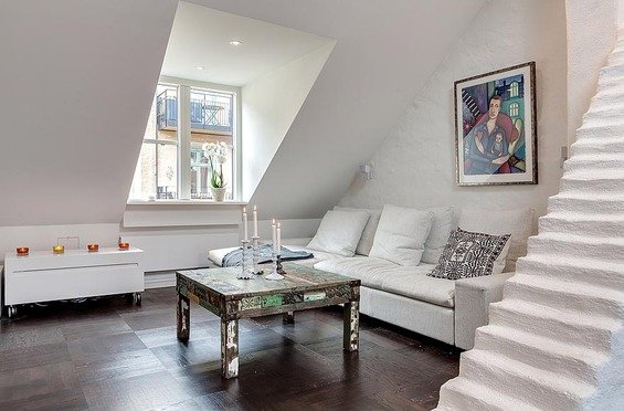 Фотография: Гостиная в стиле Прованс и Кантри, Декор и DIY, Квартира, Дома и квартиры, Пентхаус, Стокгольм, Мансарда – фото на INMYROOM