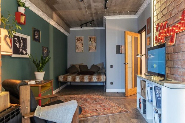 Фотография: в стиле , Квартира, Переделка, Санкт-Петербург, 2 комнаты, 60-90 метров, эклектика с элементами современного и индустриального стиля, фото интерьера, дизайн интерьера фото, Игорь Азаров-Маргалит – фото на INMYROOM