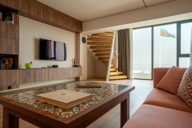 Фото: в стиле, Модерн, Квартира, Практичный ремонт, 4 и более, Более 90 метров, Индивидуальный проект, Баку, Азербайджан – фото на INMYROOM