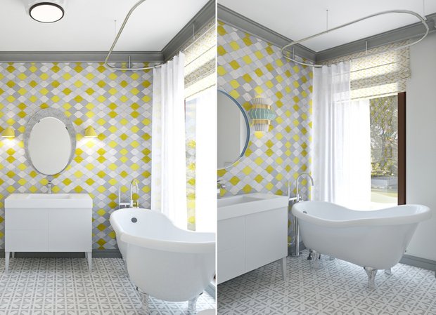 Ванная в доме недалеко от центра Риги. Дизайн: Надя Зотова, Enjoy Home