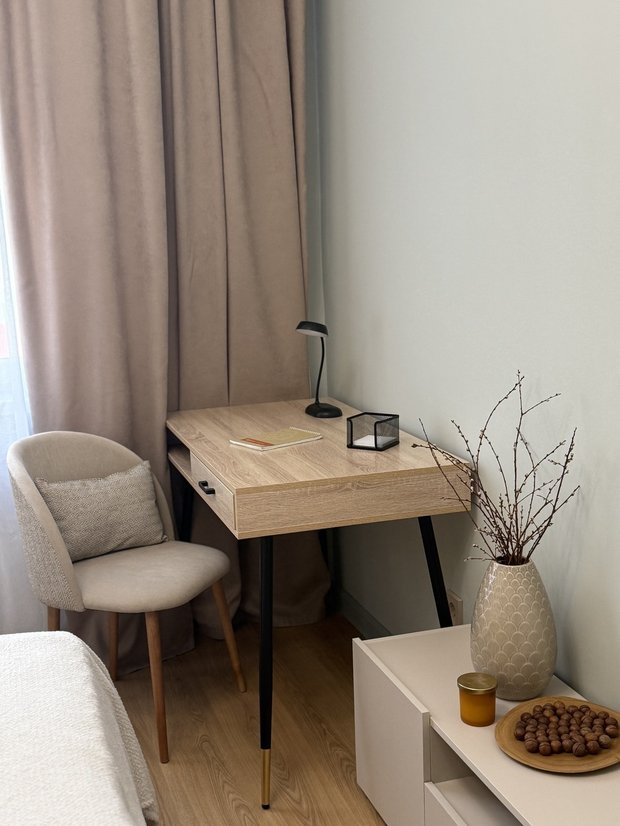 Фотография:  в стиле , Скандинавский, Квартира, Переделка, 1 комната, до 40 метров, Екатерина Безъязычная, Санкт-Петербруг – фото на INMYROOM